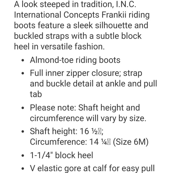 INC Ridding Boots - Picture 3 of 8